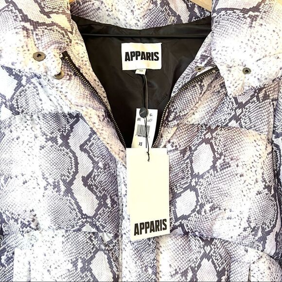 NWT Apparis Julie Snake Puffer Coat Jacket in Lilac XS - Picture 5 of 7
